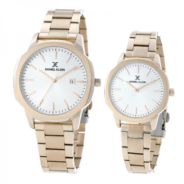 Daniel Klein DK12331-4 Rosegold White Couple